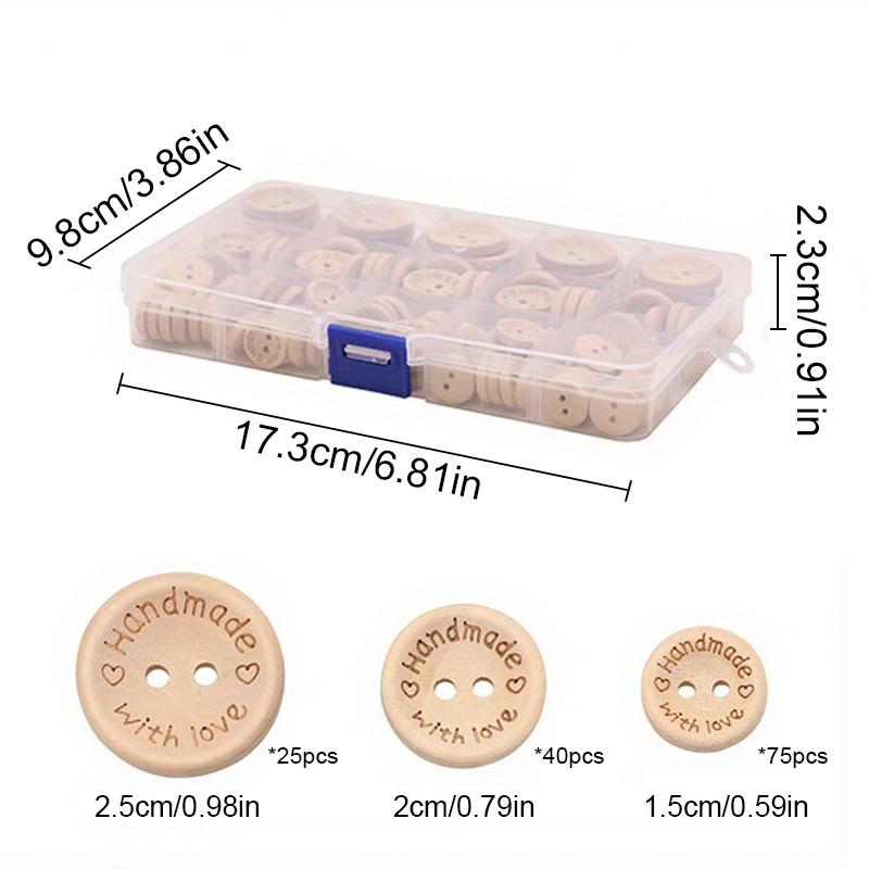 

140 штук деревянных экологически чистых изделий для рукоделия, оригинальные пуговицы ручной работы для DIY, оригинальная упаковка ручной работы, натуральные 1,5/2/2,5 см абрикосовый