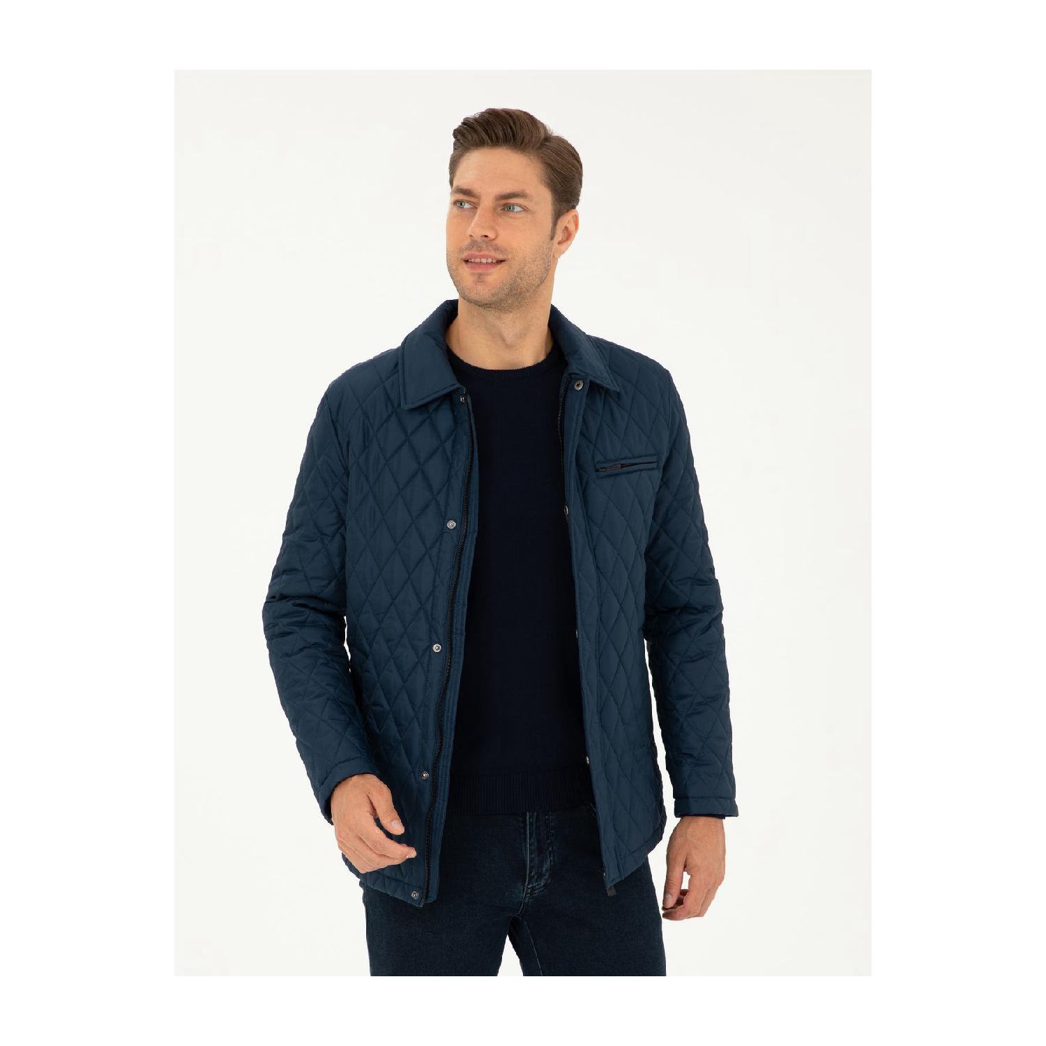 

Navy Blue Quilted Coat 50295063-vr033 46 бездна