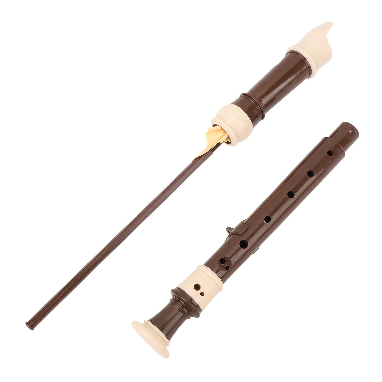 

8-луночный рекордер, съемный блокфлейта сопрано, музыкальный инструмент с чистящим стержнем для начинающих, детей кофейный