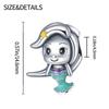 Mermaid Little Girl Pendant Charm Beads Fit Original 3Mmcopper Bracelet Necklace Diy Fine Jewellery Gift