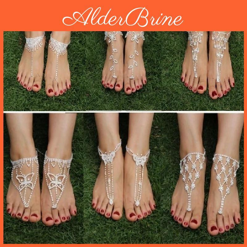 Womens 1pc Fashion Barefoot Beach Sandals Jewelry Anklet Toe Ring