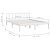 VidaXL Cadre de lit Blanc Bois de pin massif 150x200 cm Très grand 810088