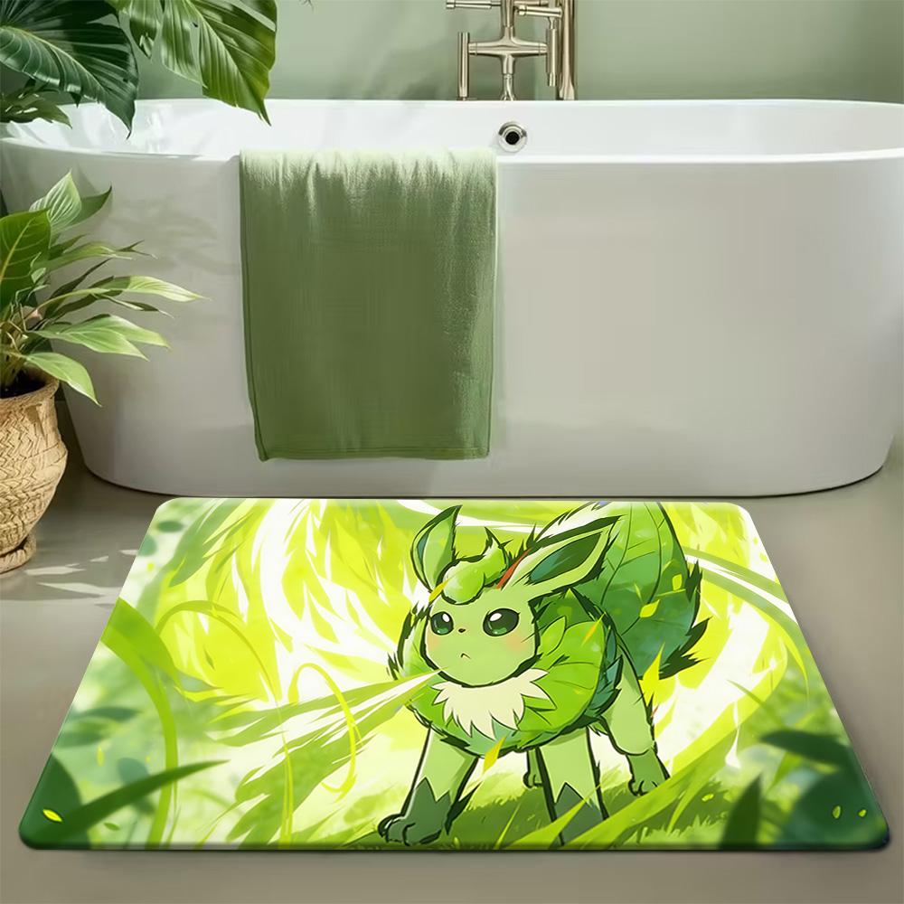 

Anime Pokemon Starter Silhouette Print Non-slip Doormat, Soft Absorbent Floor Rug for Bathroom Bedroom Entrance, Home Decor Carp 40cm x 60cm