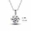 Moissanite Pendant Necklace for Women for Daily Wear, Classic Round Solitaire Jewelry Gift for Wedding and Anniversary