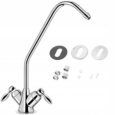 Robinet à double bec DO filtre à eau osmose chrome