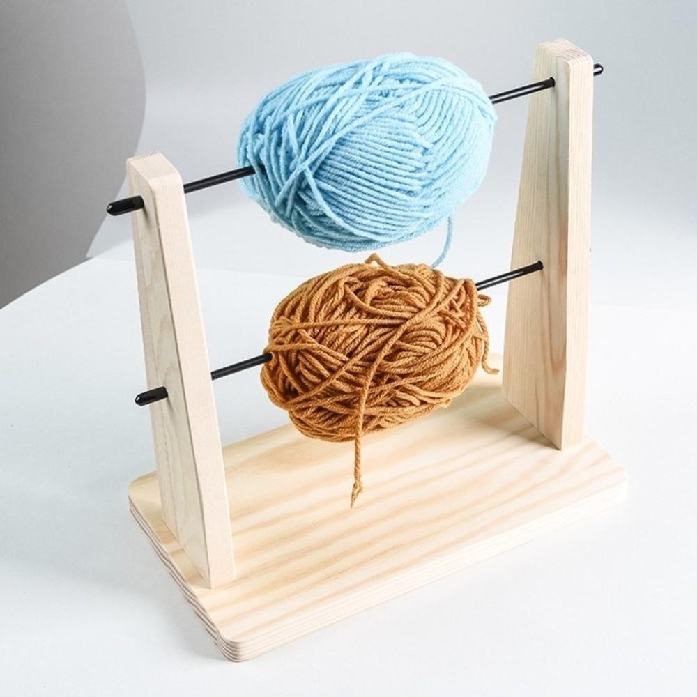 Solid Wood Wire Winding Rack Detachable Spindle Winder Wool Storage Rack Craft Supplies