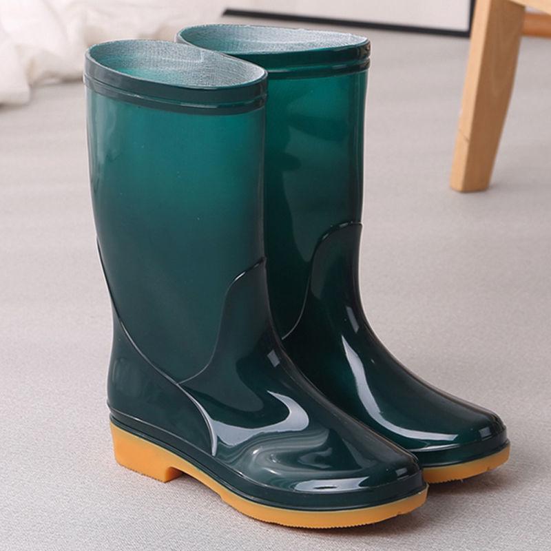 

Женские водонепроницаемые нескользящие резиновые сапоги для дождя - высокие/средние с хлопковой подкладкой для тепла, идеально подходят для работы, кухни или мойки автомобиля Size 41