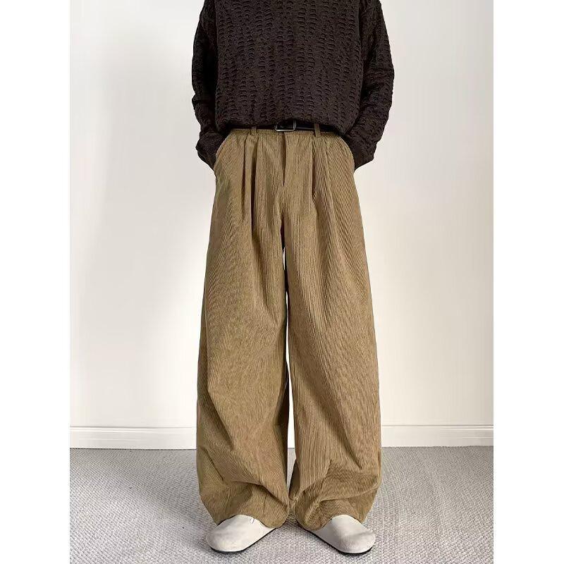 Maillard Yamamoto pants men's autumn and winter trendy brand velvet thickened drape lazy wind loose casual versatile wide-leg pants