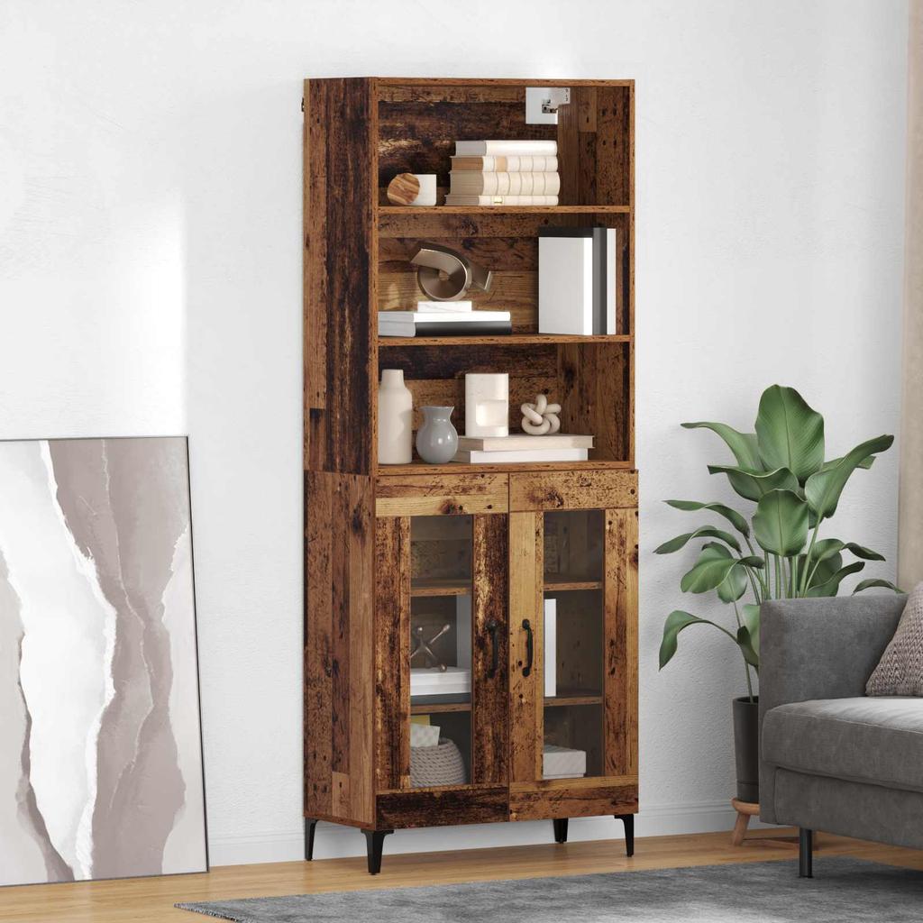 Highboard Reclaimed Wood 69.5 x 34 x 180 cm Particleboard