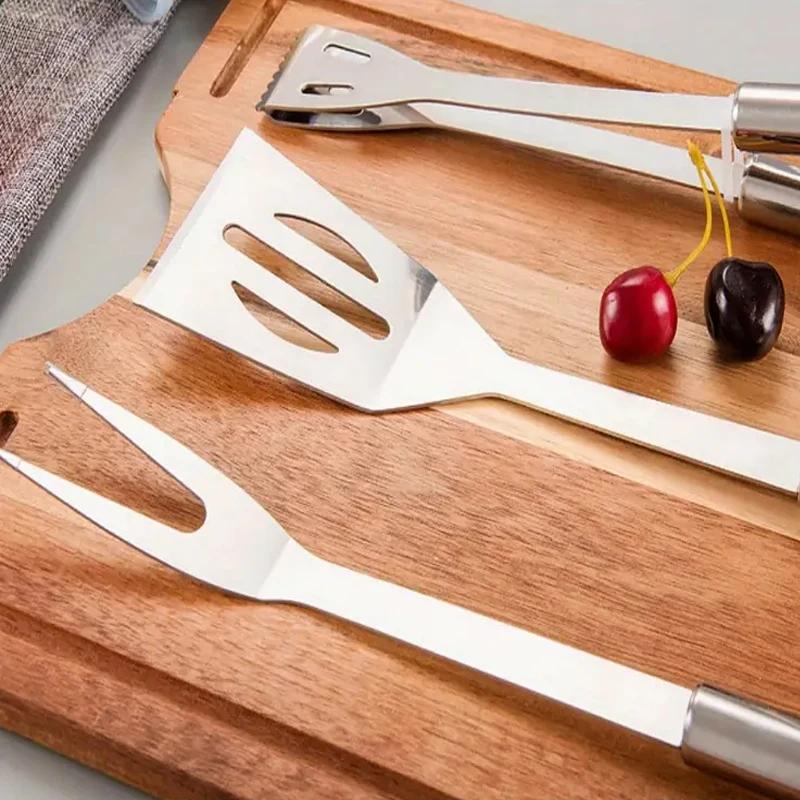 Cooking Oven Set Barbecue Grill Set for Men Women Gift Stainless Steel BBQ Grilling Combination Tools Portable Cloth Bag
