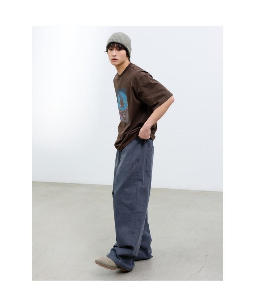 Saendeusaundeu (Unisex) Colored Overduck Pants Ash
