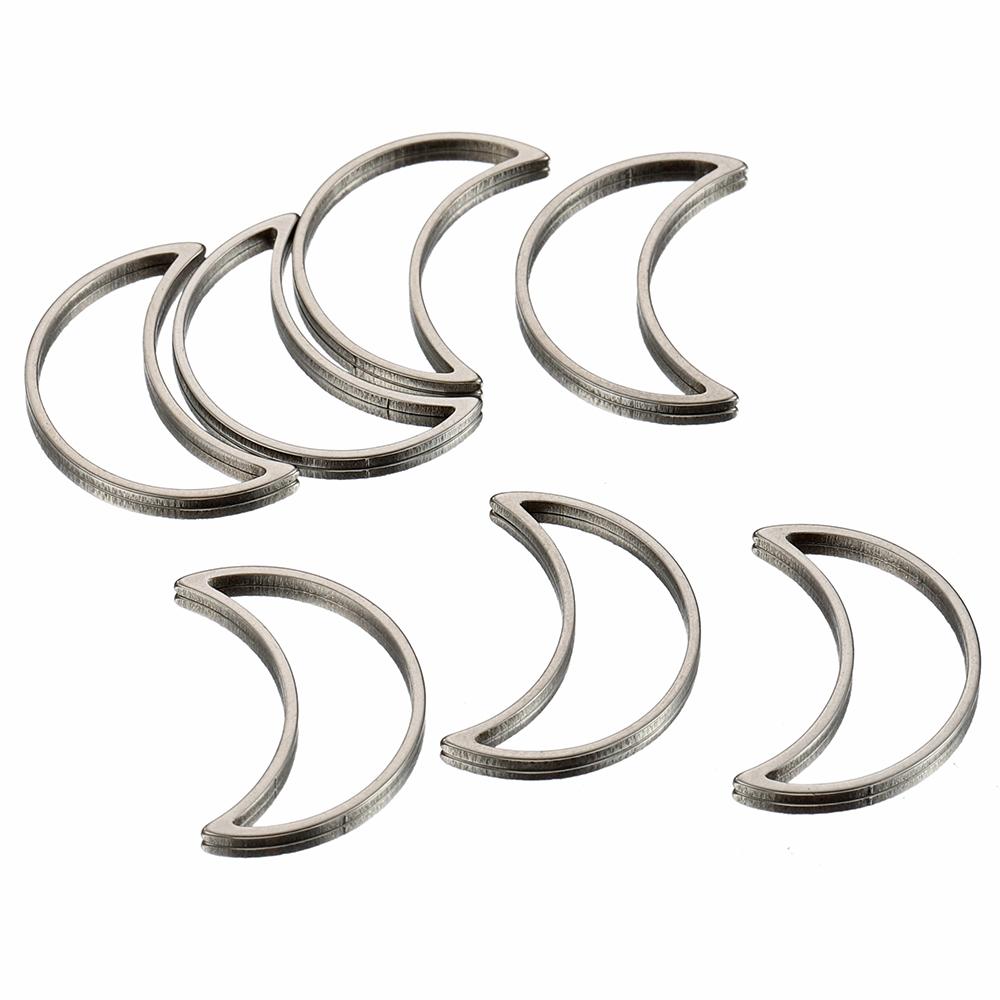 20pcs 10pcs Stainless Steel Hollow Out Moon Charm Pendants Bezels Pressed Resin Mold Frame Bezel for Earrings Jewelry Making DIY