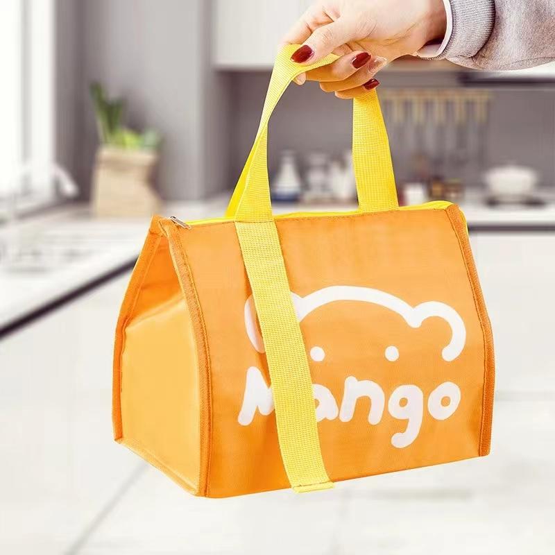 Large Capacity Lunch Bag With Aluminum Foil Insulation For Work Simple And Practical Top Handle Bag