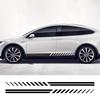 BEE1 2PCS Car Body Side Stripe Skirts Stickers Self-adhesive Vinyl Decals Car Body Decoration Stickers Accessories For Tesla Model Y