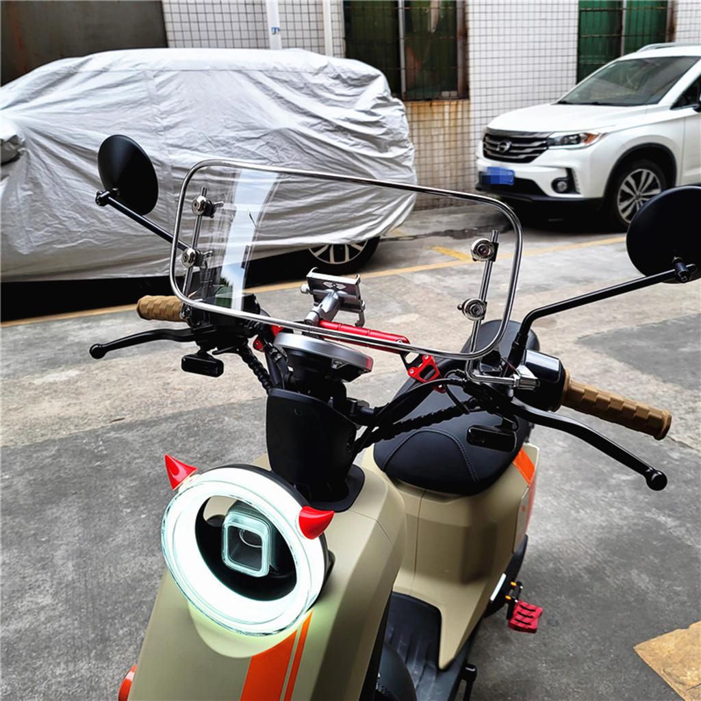 Výměna čelního skla motocyklu Univerzální zorník čelního skla Přední sklo Deflektor větru Upravené příslušenství skútru