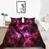 Star Printing Bedding Single Double Bed Full Size 3D Microfiber Universe Printing Pillowcase and Quilt Cover 2/3 Comfortable Home Decoration
