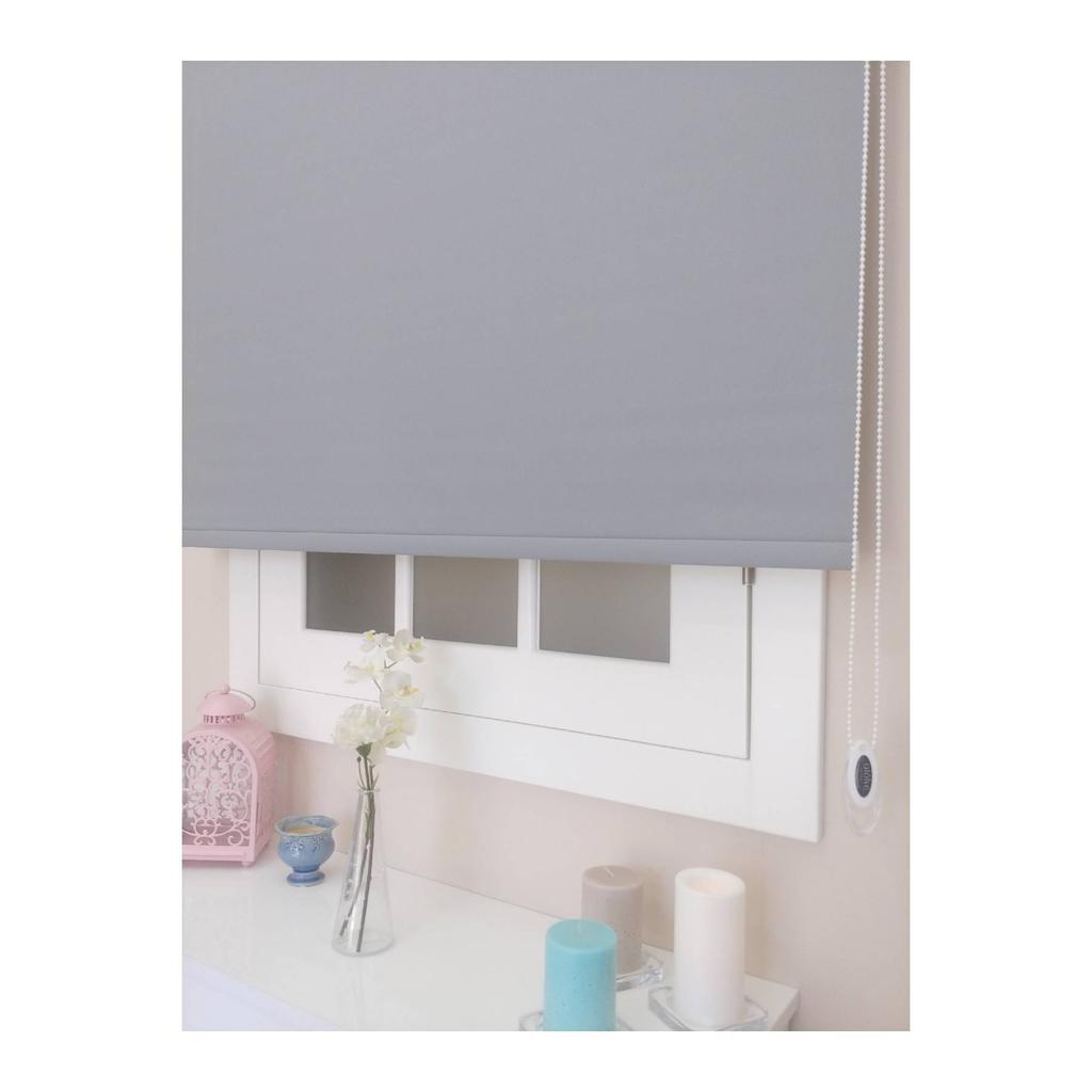 Cheap Roller Blinds for Windows Thick Matte Fabric Gray Roller Blinds