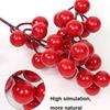 10PC Christmas Artificial Berries Branches Decor Xmas Red Berry Flowers Bouquet DIY Holiday Wreath Craft Home Party Ornament