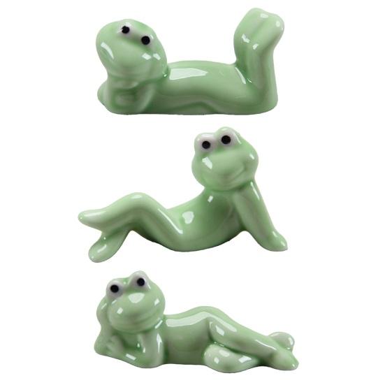 1/3 Stück Keramik Frosch Essstäbchenhalter Abendessen Essstäbchen Löffel Gabeln Ständer Tier Geschirrablage Rack Küche Esstisch Dekoration