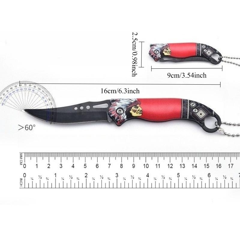 Coltello da Frutta Pieghevole Totem Acciaio Inossidabile Coltello da Pelatura per Uso Domestico Portatile Coltello da Cucina Multiuso
