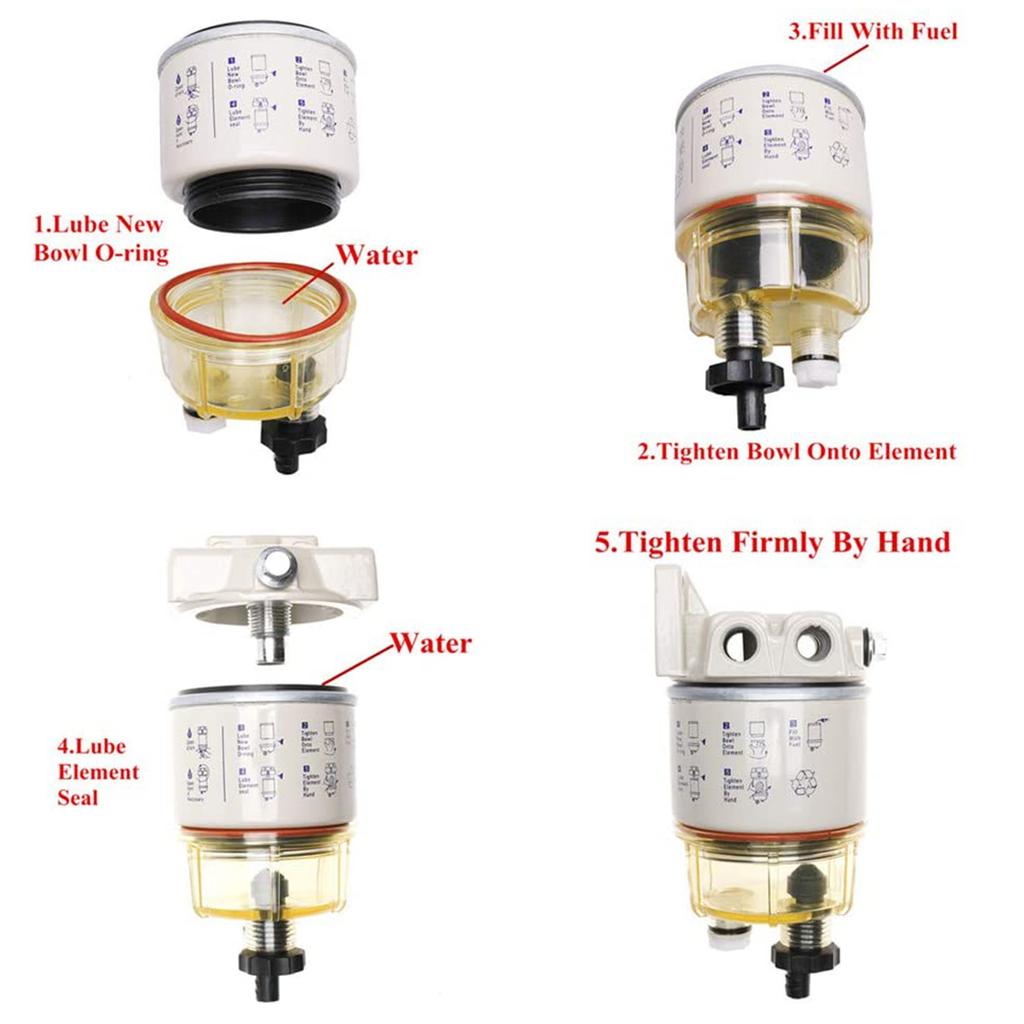 Fuel Filter Water Separator Assembly with Fitting Automotive Accessory for R12T 120AT NPT ZG1/4-19