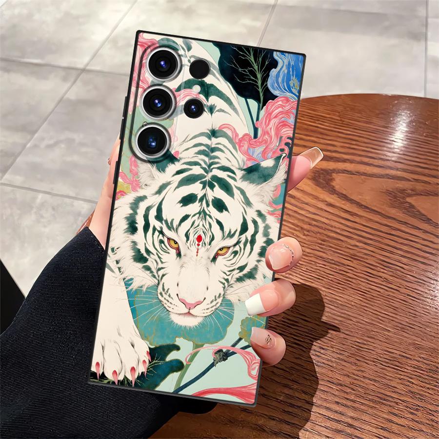 Cool Tiger Funda Phone Cover Case for Samsung Galaxy S26 S20 S21 FE S10 S9 Note 20 Ultra 8 9 10 S25 Ultra S24 Plus S23