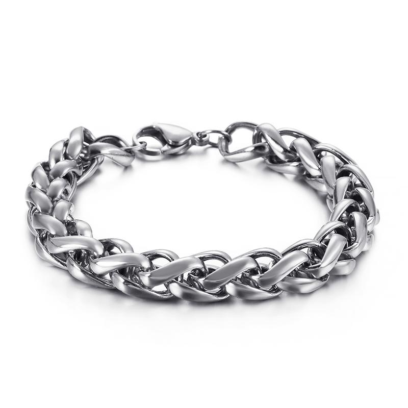 10mm Width Chain Bracelet 16-25cm GoldBlack Link Chain Bracelets for Women Men Fashion Jewelry