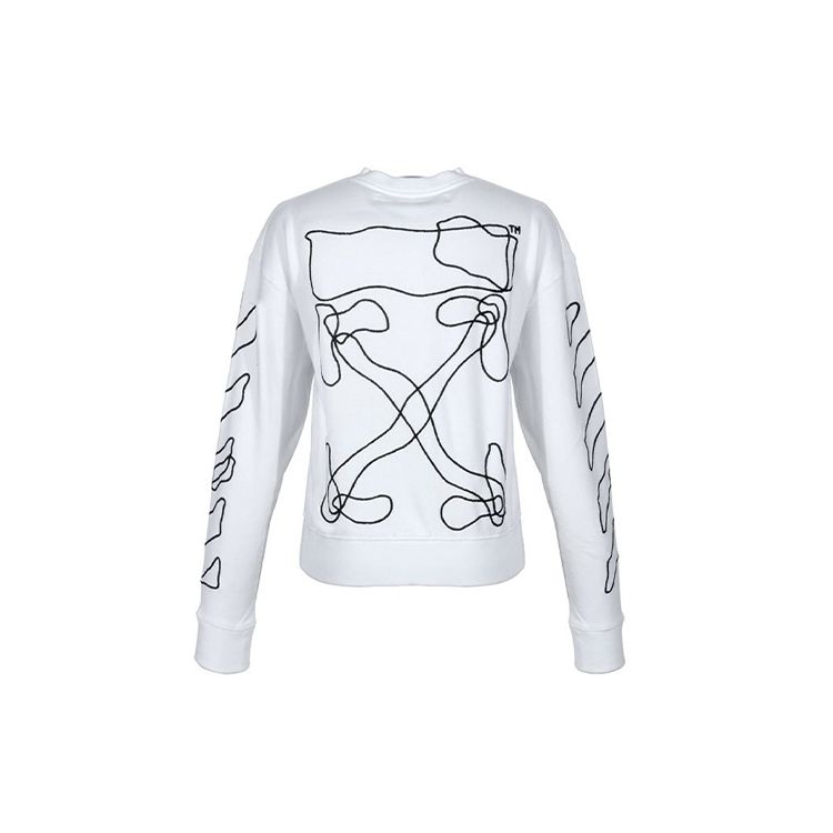Off-White Abstract Logo Sweatshirt White Men Tops OMBA035F19E300110110