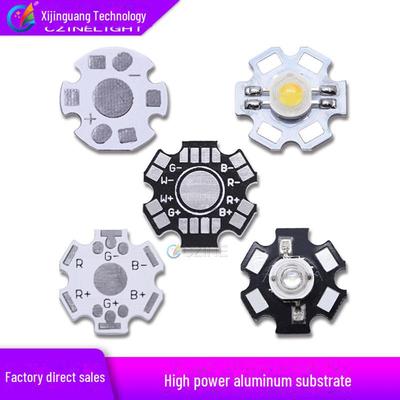 High-Power LED Lamp Beads: Hexagonal PCB Aluminum Base, 2-8 Ft, 1W3W5W, for Flashlight Heat Dissipation
