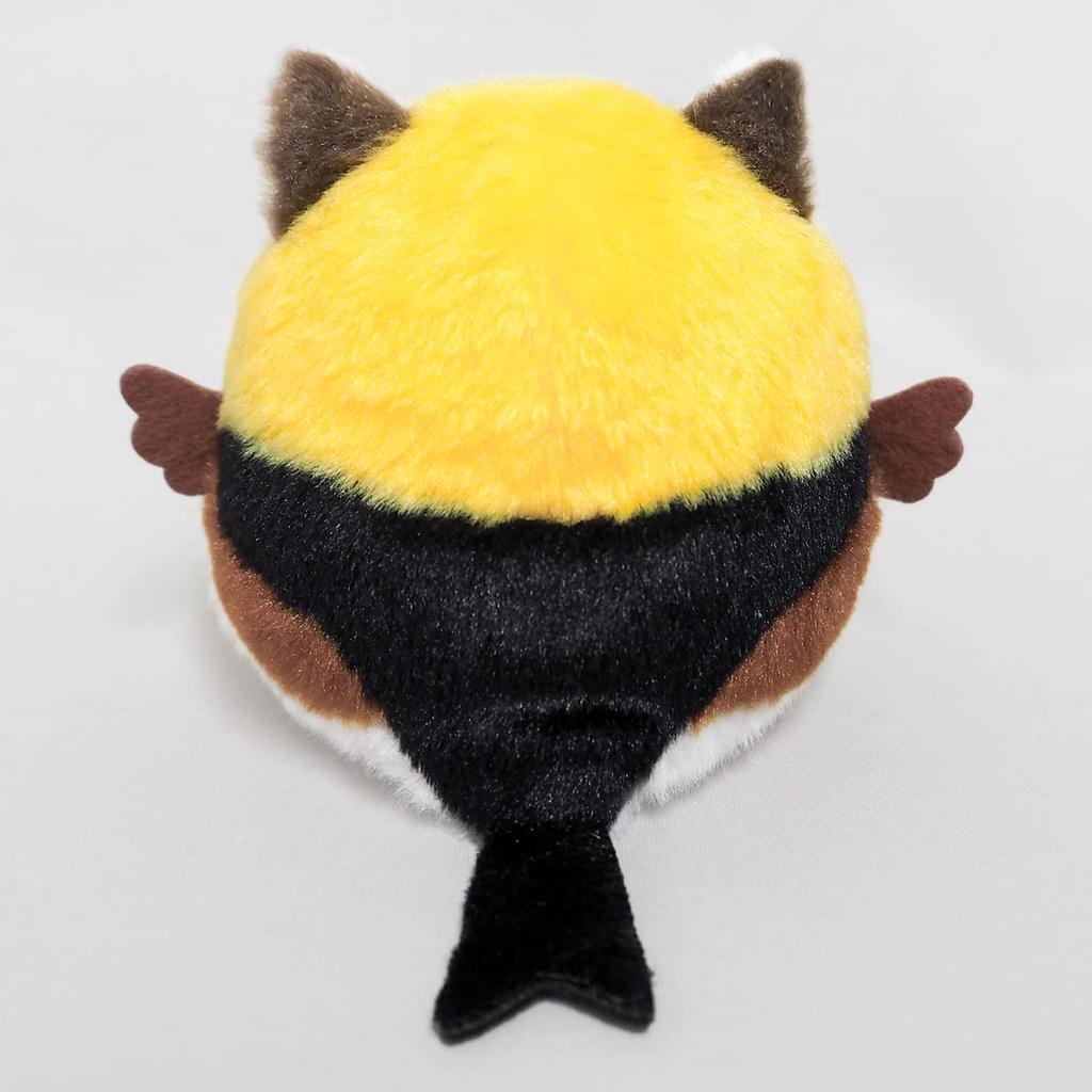 Sanei Boeki Original Plush Toy, Toridango, Locally Produced, Red Fox and Shimaenaga (Hokkaido), W9 X D8 X H7cm