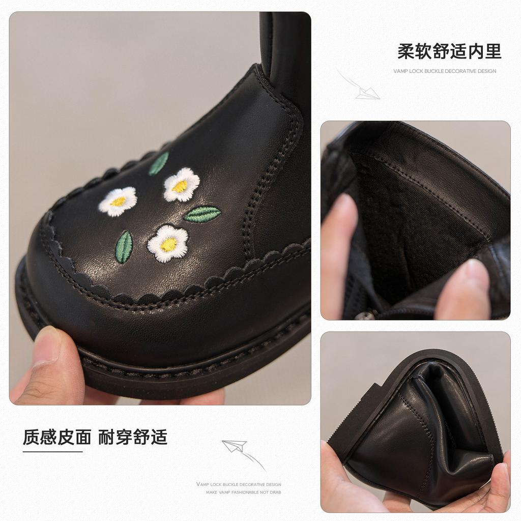 Girls short boots 2025 autumn and winter new children's boots autumn Martin boots women's treasure two cotton shoes winter princess velvet