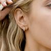 ZHOUYANG Small Hoop Earrings Women Hip Hop Jewelry Circle Round A Zircon Rose Gold Color Men Piercing Ear Clip Wholesale KBE126