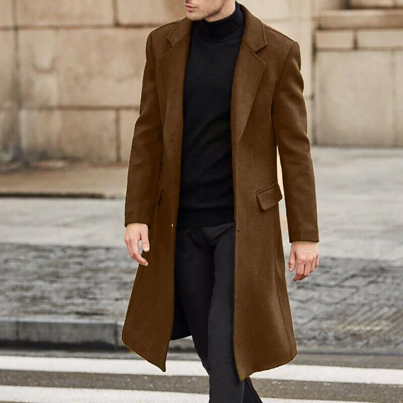 Zima Męski Długi Płaszcz Casual Moda Kurtki Męskie Parki Luksusowe Odzieży Wierzchniej Płaszcz Biznes Wiatrówka Streetwear Męskie Ubrania
