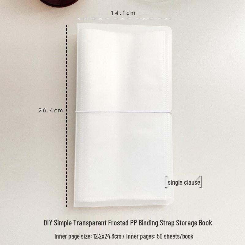 A6 Planner Sticker & Memo Holder Album - Large Capacity Organizer for Cards, Tickets, Invoices, & Illustrations.
