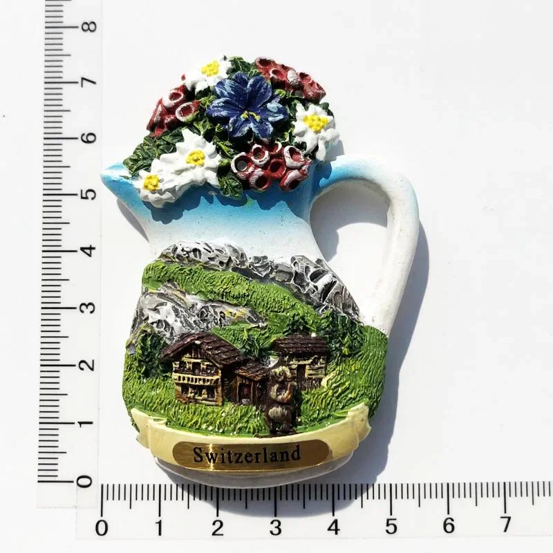 Ελβετία Μαγνητάκια Ψυγείου Ελβετικό Υπέροχο Ξύλινο Σπίτι Ρολόι Κούκου Αλπικό Μαγνητικό Αυτοκόλλητα Ψυγείου Σουβενίρ Δώρο Ταξιδιού