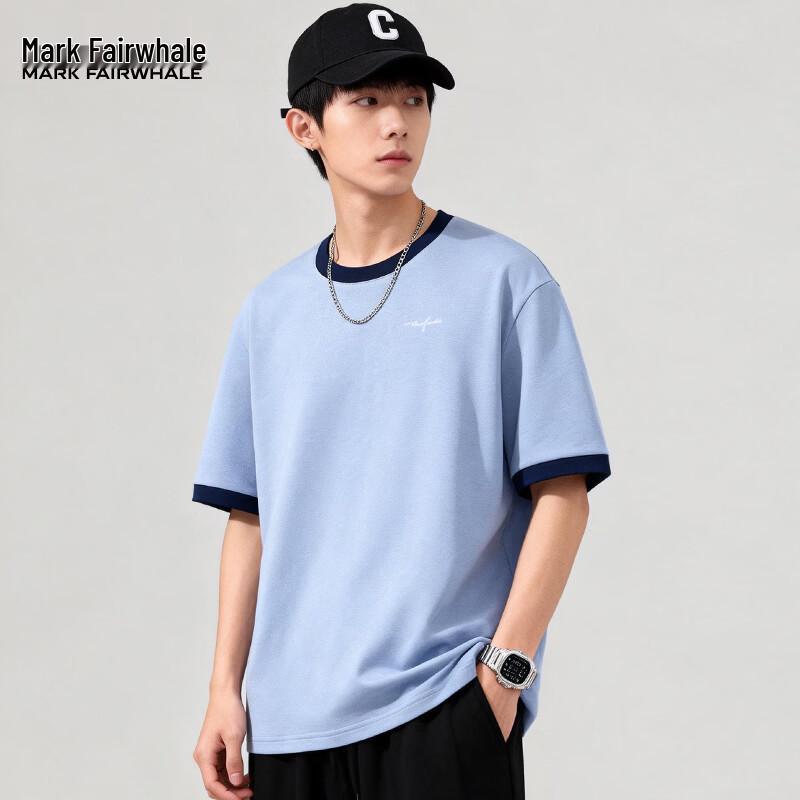 

Mark Fairwhale Unisex Color Block Pure Cotton T-Shirt XL