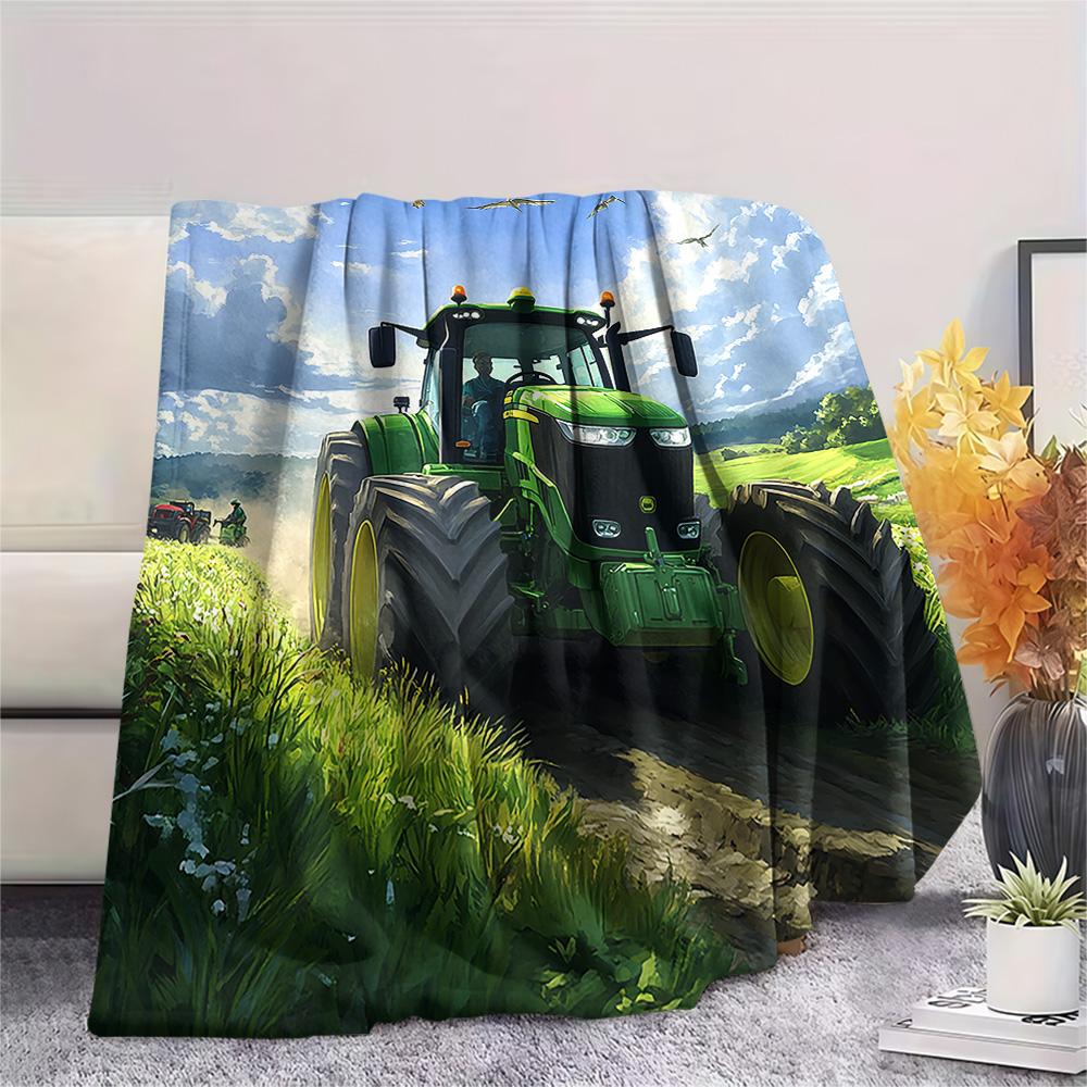Truck Print Flannel Blanket, High quality Comfortable for All Seasons, Home Decor, Warmth and Comfort, Perfect for Christmas Gifts