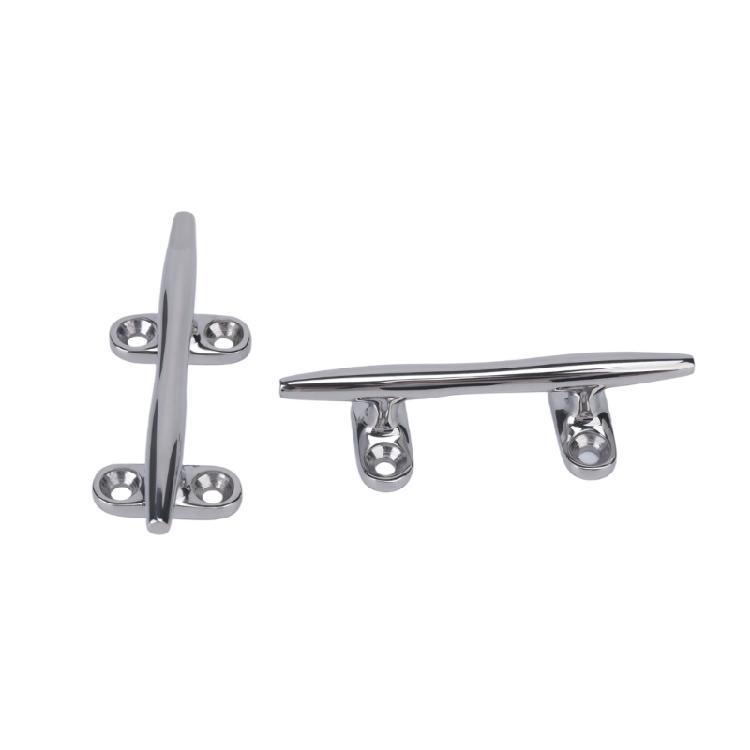 Marine Hardware Boat Cleat 2 Pack, 316 Stainless Steel Screw Mount Dock Cleat for Mooring and Deck Tie-Down Use