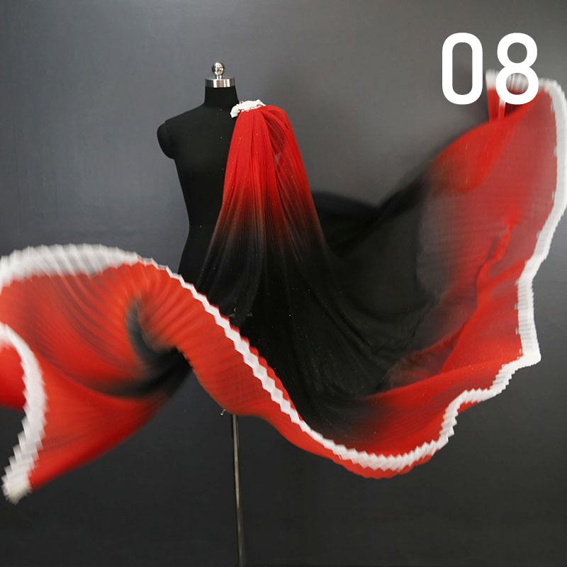 Gradient Plissee Mesh Stoff Akkordeon Plissee Stoff Für DIY Kleid Bühne Kostüm Hanfu Mode Hintergrund Decor Designer Stoff