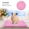 Hedgehog Guinea Pig Bed Mat Rectangular Plush Cushion Hamster House Nest Pet Supplies Pink