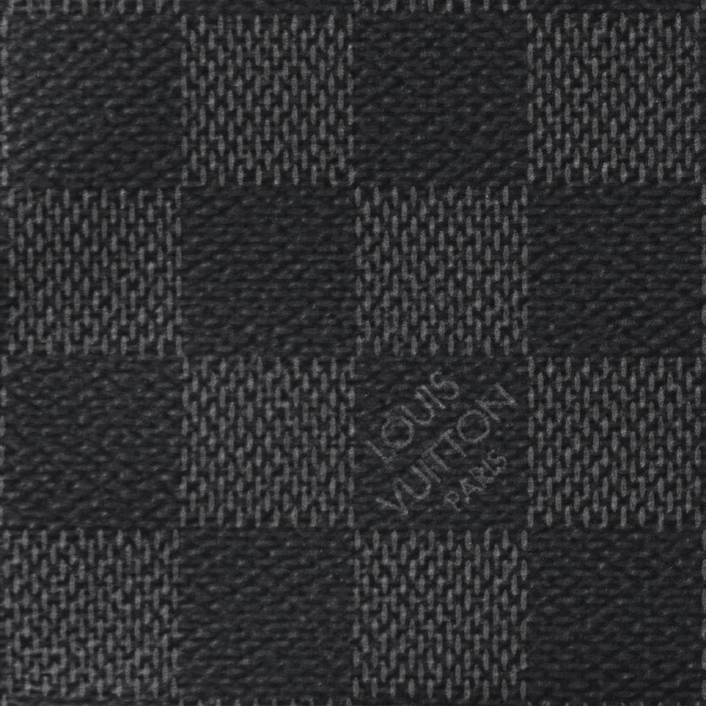 Louis Vuitton Checkered Design Zipper Closure Canvas And Leather Trim Toiletry Bag Women toiletry bag Black N40483