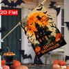 2D Flat - 2D Flat Autumn Horror Halloween Welcome Garden Flag Autumn Castle Moon Halloween Large Garden Flag_4 (5)- Outdoor Garden Flag Double-Sided H