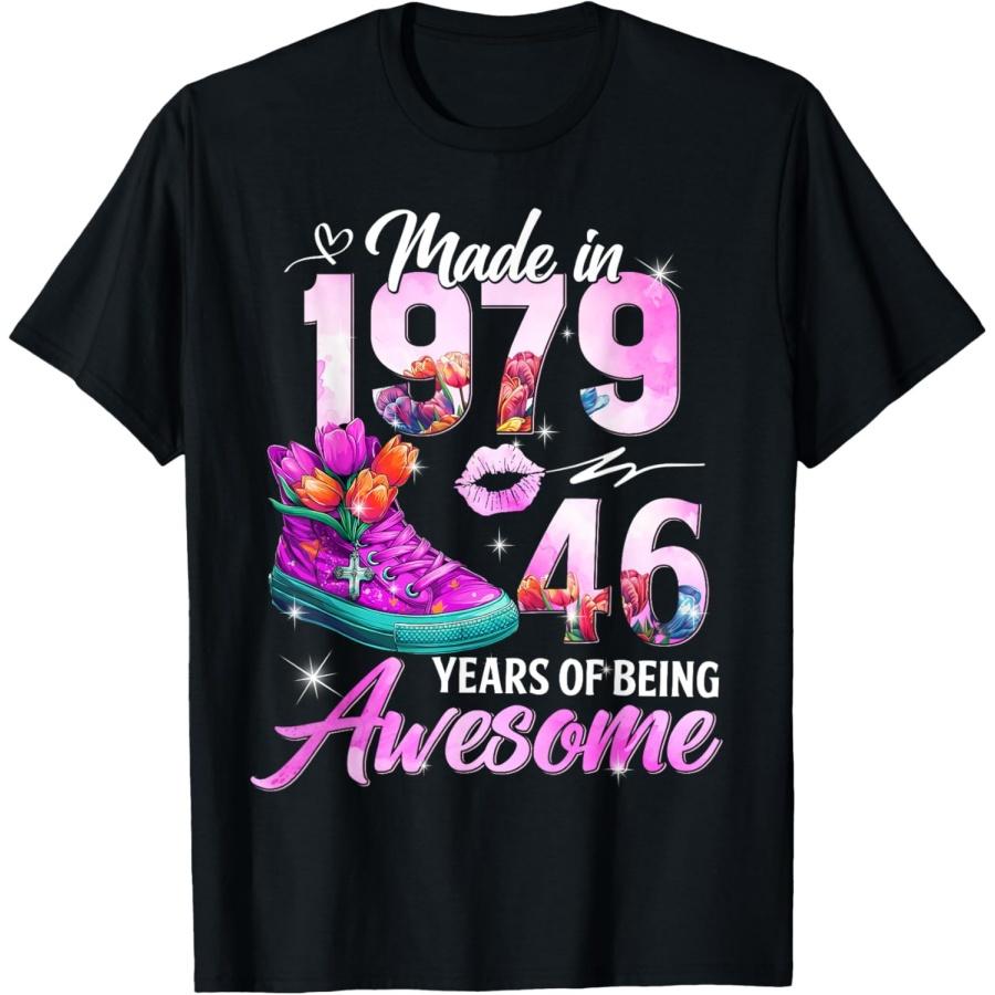 

Chapter 46 EST 1979 46 Years Old Gifts 46th Birthday Queen T-Shirt XXXXXL чёрный