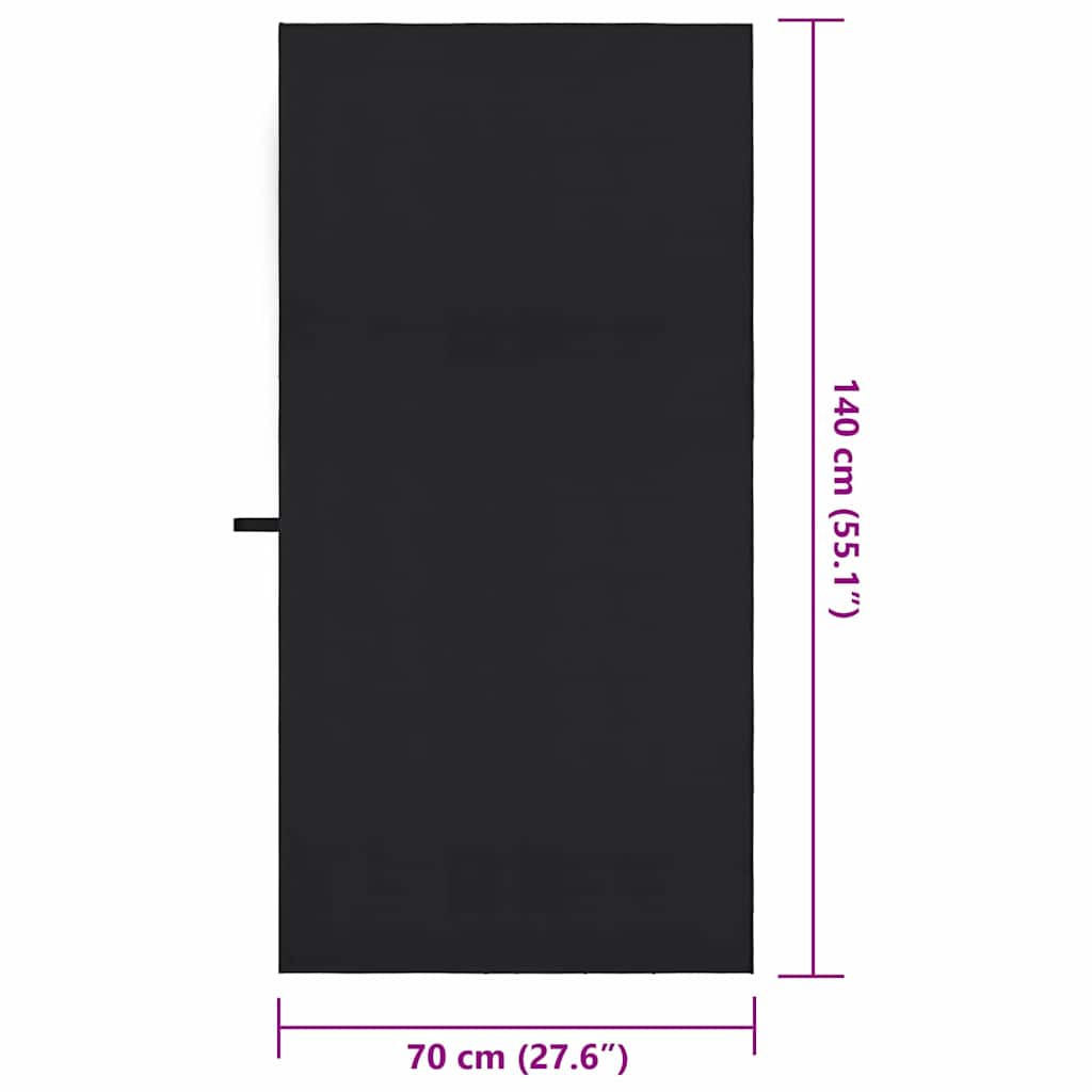 Sports Towels 2 Pcs Black 140 X 70 Cm