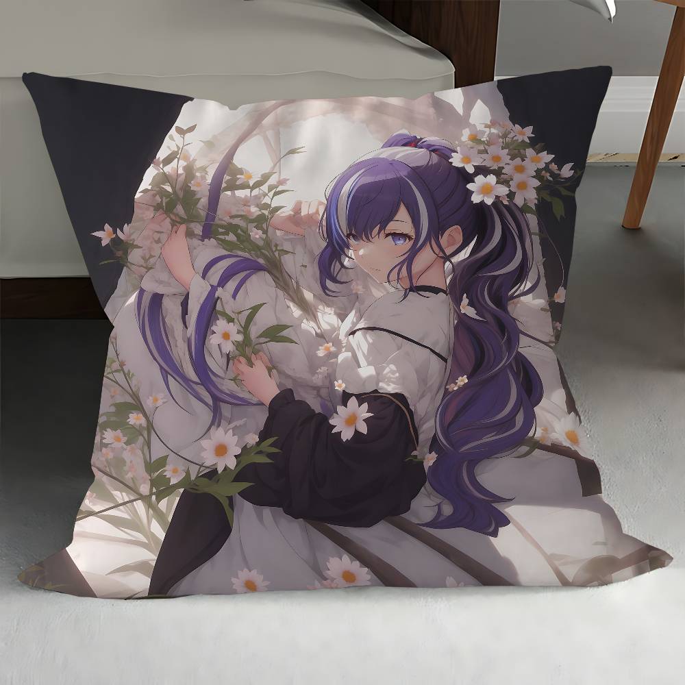 A-Asahina Mafuyu Pillow Cushion Cover Pillowcase Living Room Sofa Home Decor Customized