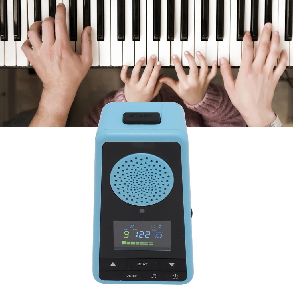 AM 718 Oppladbar 2 i 1 elektronisk digital metronom 1300mAh batteri 30 til 260 bpm Bluetooth Speak