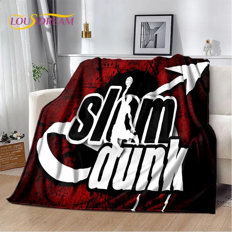 2026 New Cartoon Slam Dunk Anime Basketball Soft Blanket,Soft Throw Blanket for Home Bedroom Bed Sofa Picnic Travel Child Gift