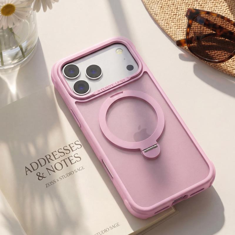 Applicable to Apple 18promax fulcrum bracket mobile phone case wholesale Samsung s26ultra skin-sensitive magnetic mobile phone case