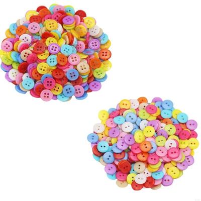 200 Pcs Colorful Buttons Sewing Buttons Craft Buttons 2/4 Holes Buttons