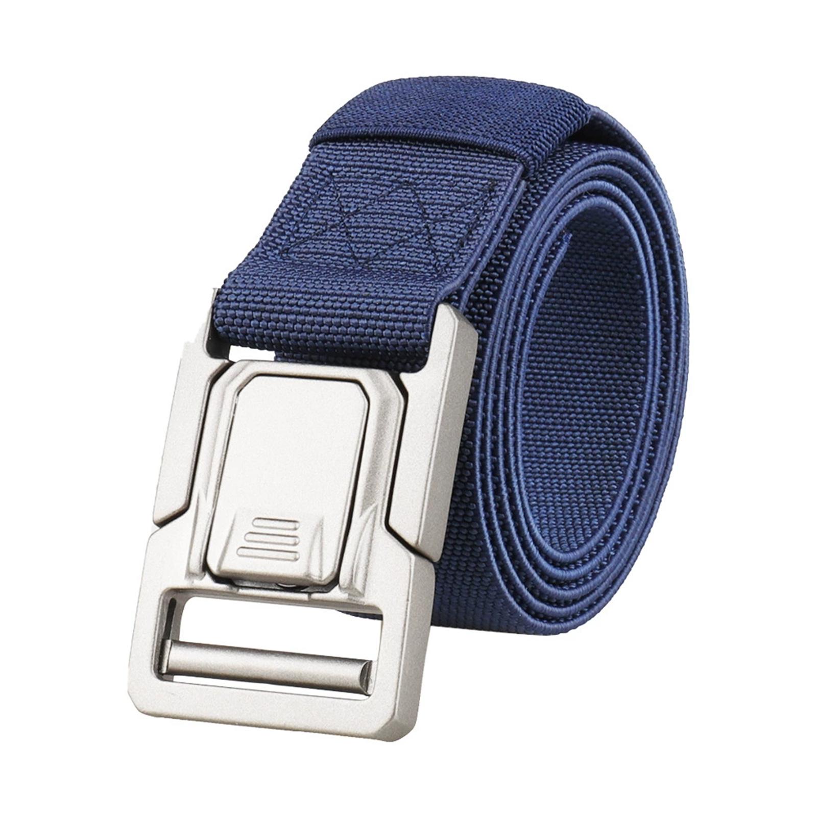 

Men’s Belt – Aluminum Alloy Elastic Military Belt, Outdoor Special Forces Canvas Belt, Multi-Functional Adjustable Waist Gear One Size